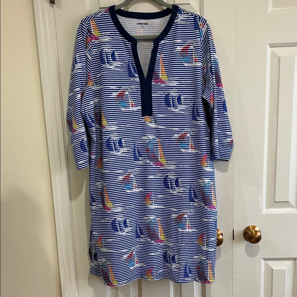 Land’s End Knit Sailboat Tunic Dress